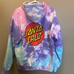 Tie dye Santa Cruz hoodie